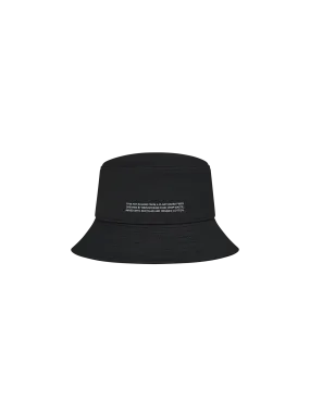 Kids Oilseed Hemp Canvas Bucket Hat—black