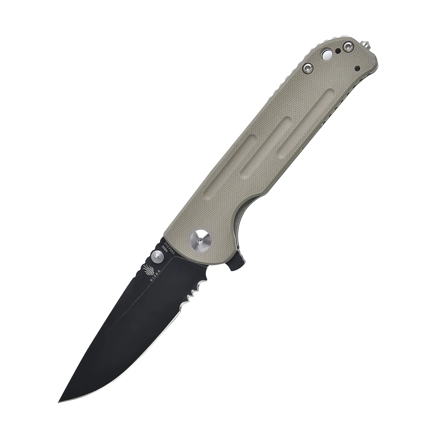 Kizer Justice Demin Desert G10 V4543N2 (3.8 Black stonewash)