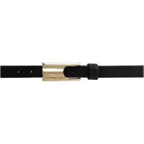 Leather belt with feminine buckle / 15852 - Black (Nero)