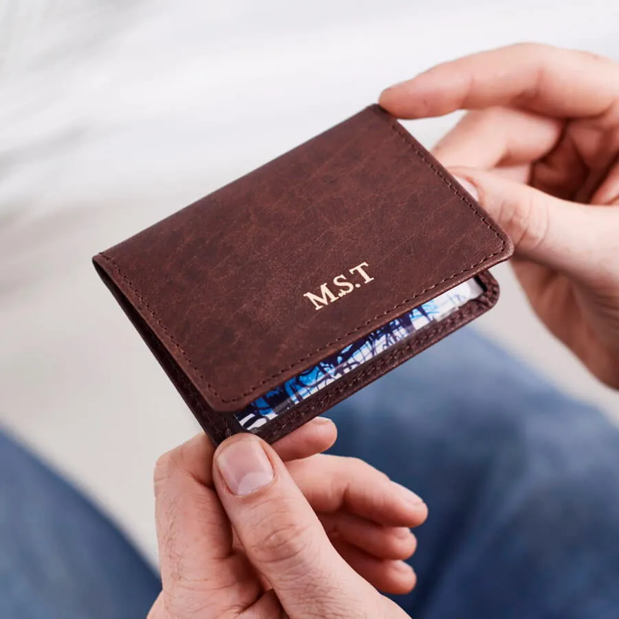 Leather Travel Card Holder