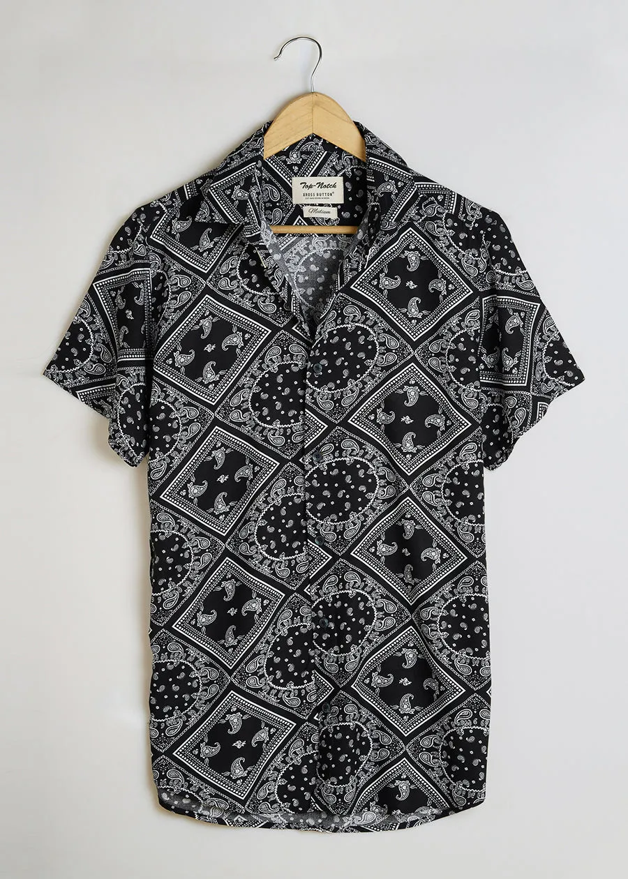 Mandala Black Mens Shirt