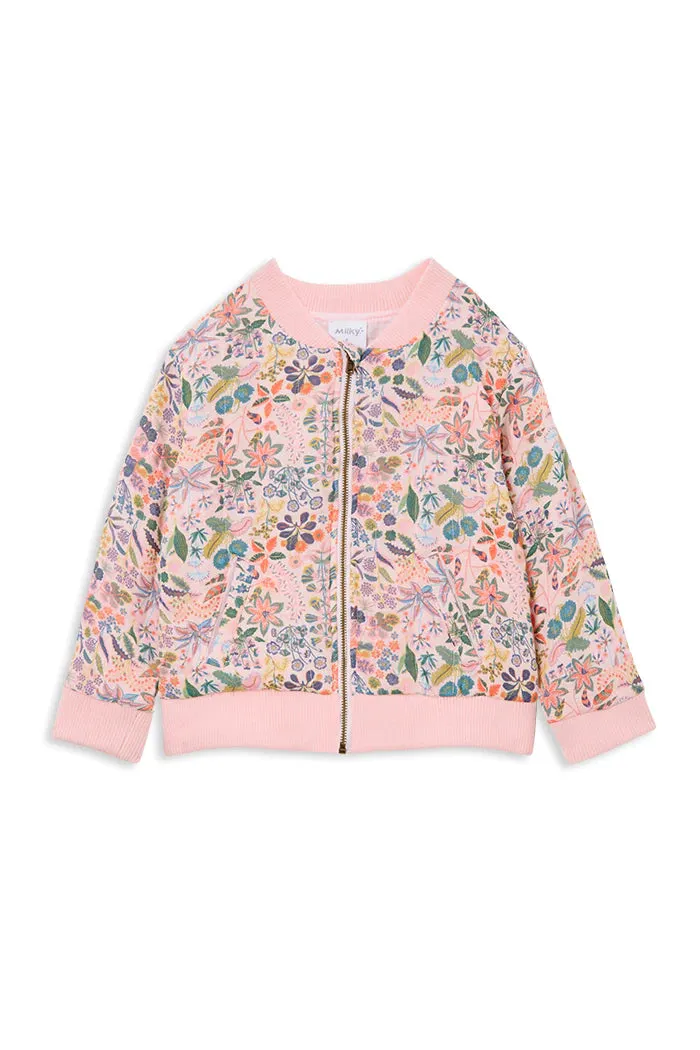 Milky Wild Meadow Bomber Jacket