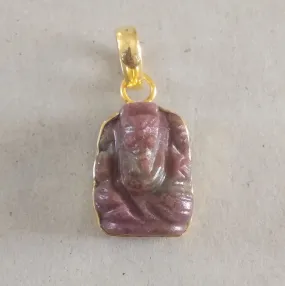 Natural Ruby Ganesh pendant