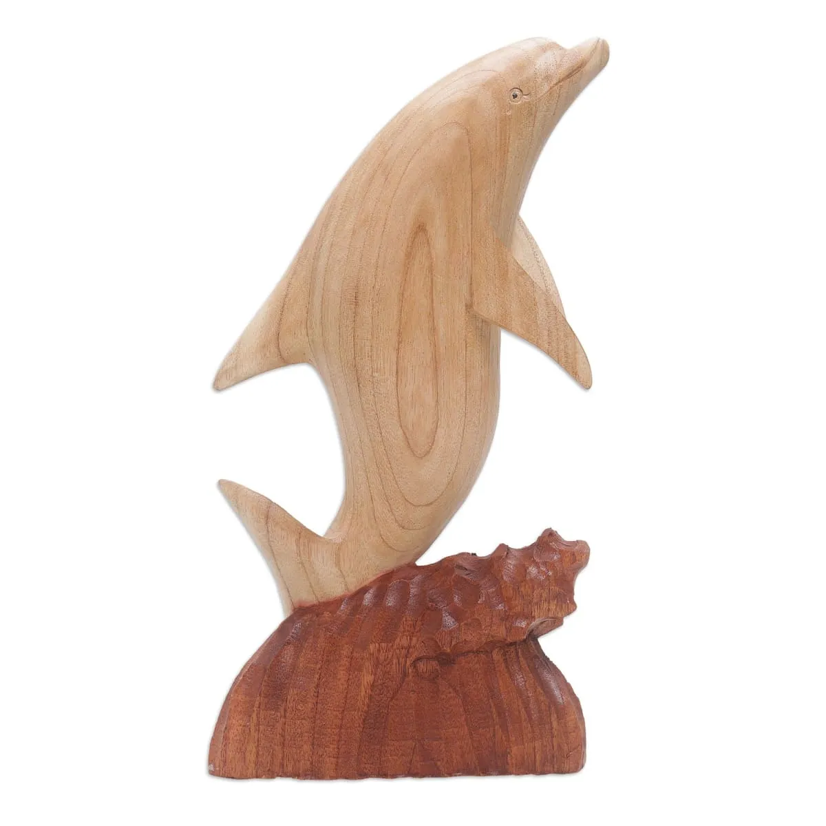 Novica Dolphin Hop Wood Sculpture