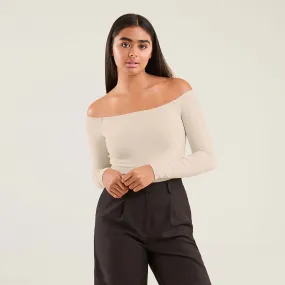 Off The Shoulder Bodysuit | Bone