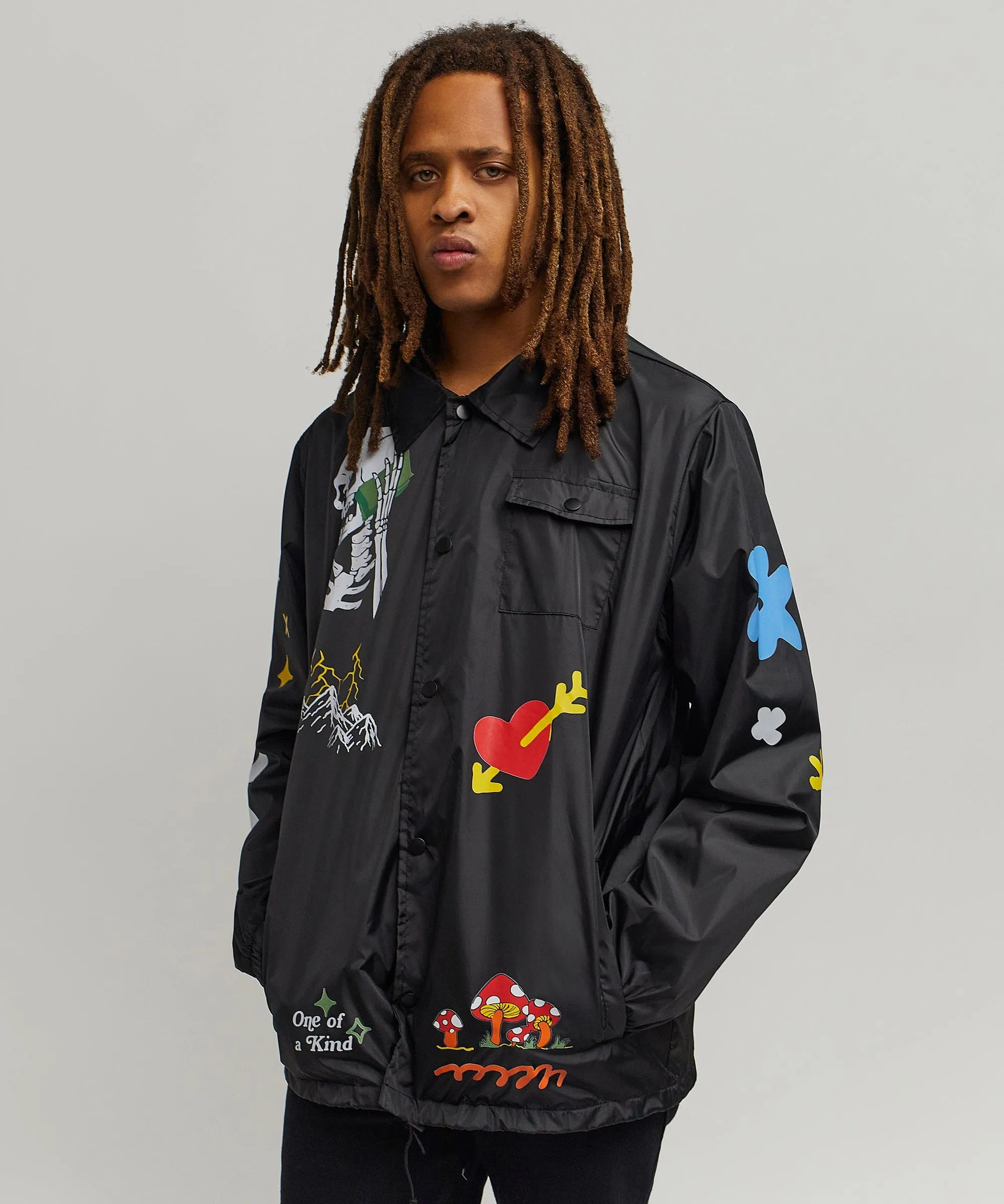 One Of A Kind Coaches Jacket - Black