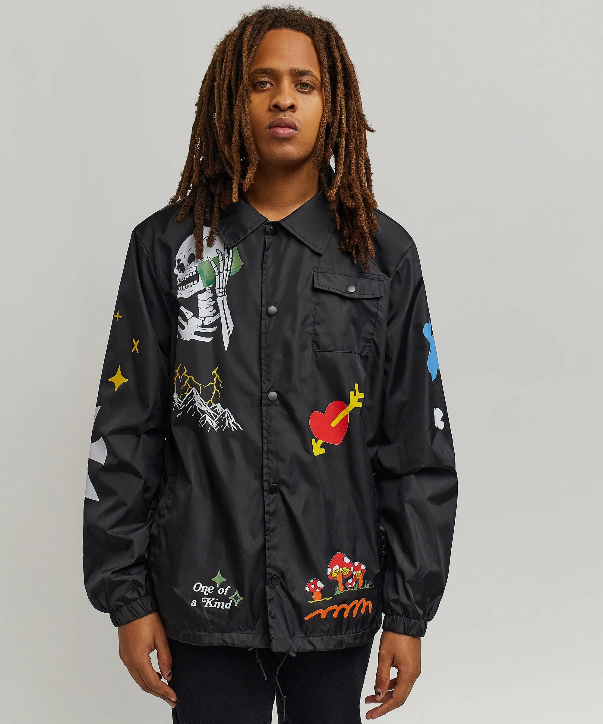 One Of A Kind Coaches Jacket - Black