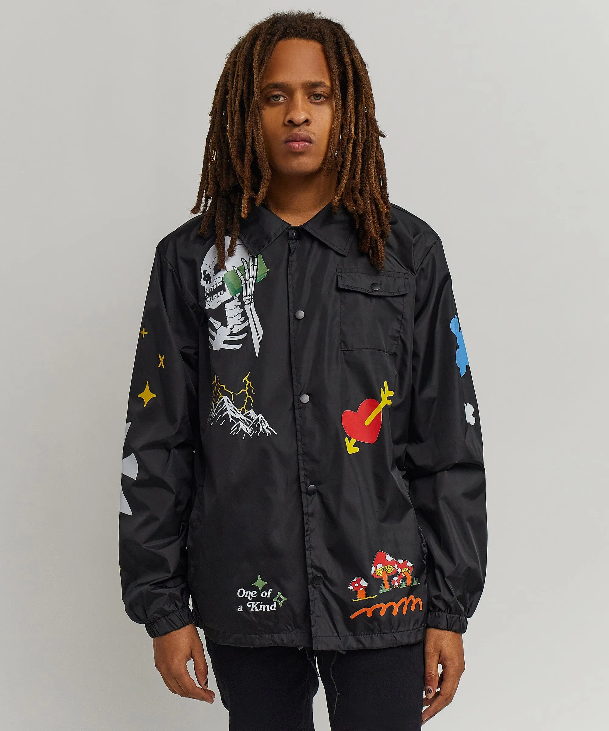 One Of A Kind Coaches Jacket - Black