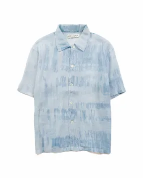 Our Legacy Box Shirt Shortsleeve Blue Brush Stroke Print