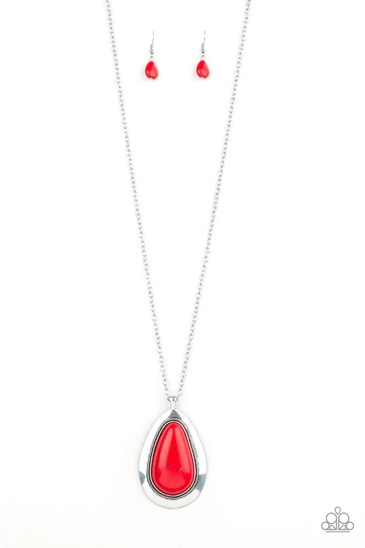 Paparazzi BADLAND To The Bone - Red Necklace