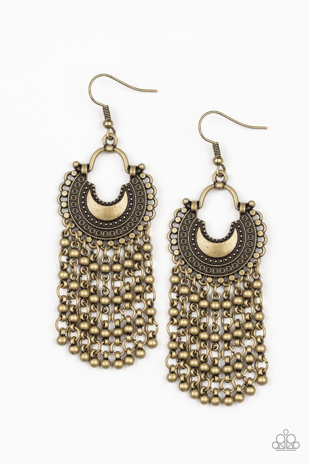 Paparazzi Catching Dreams - Brass Earrings