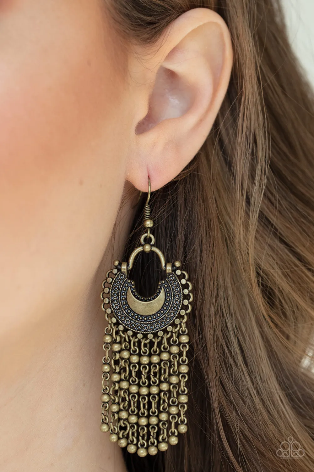 Paparazzi Catching Dreams - Brass Earrings