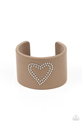 Paparazzi Rodeo Romance - Brown Cuff Bracelet