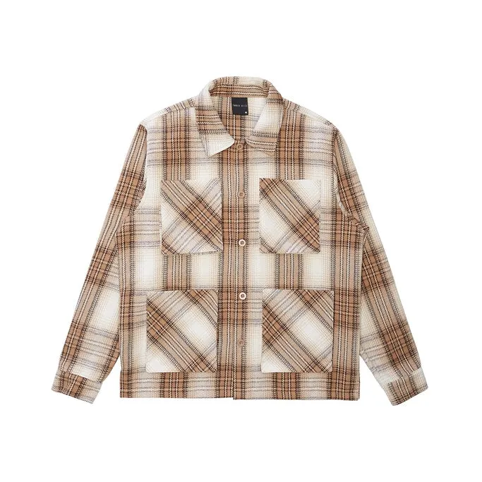 Plaid Flannel Overshirt - Driftwood