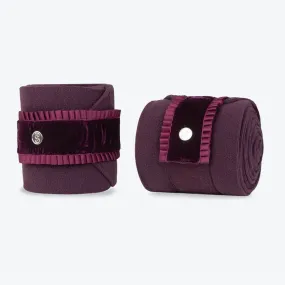 PS of Sweden Wine Diamond Ruffle Polo Bandages