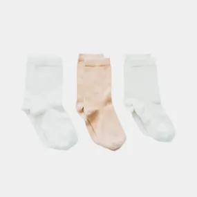 Pure (no dye) Kids' Socks - 98% Organic Cotton (3-pack)