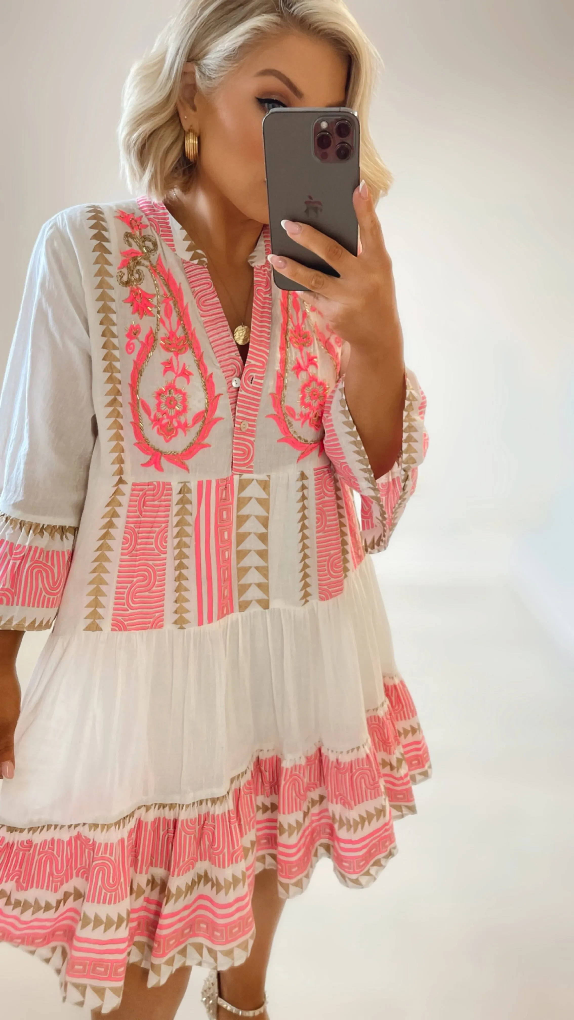 RAILAY COTTON DRESS - PINK