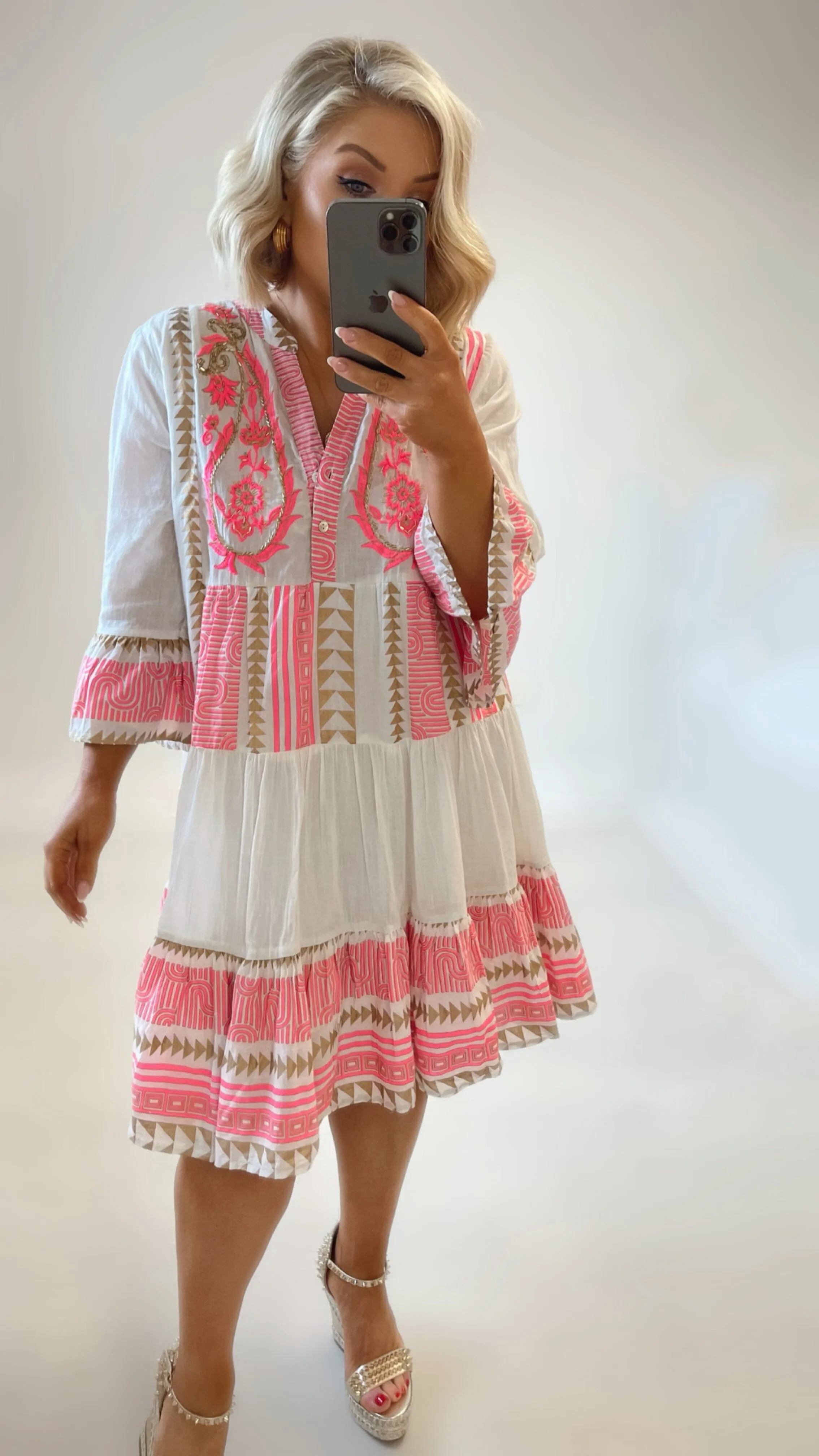 RAILAY COTTON DRESS - PINK