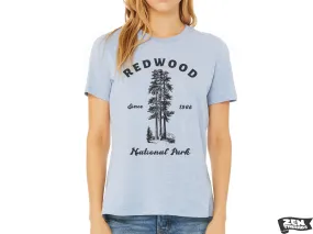 Redwood Women's Boyfriend Tee - National Park T-Shirt for Hiking & Camping