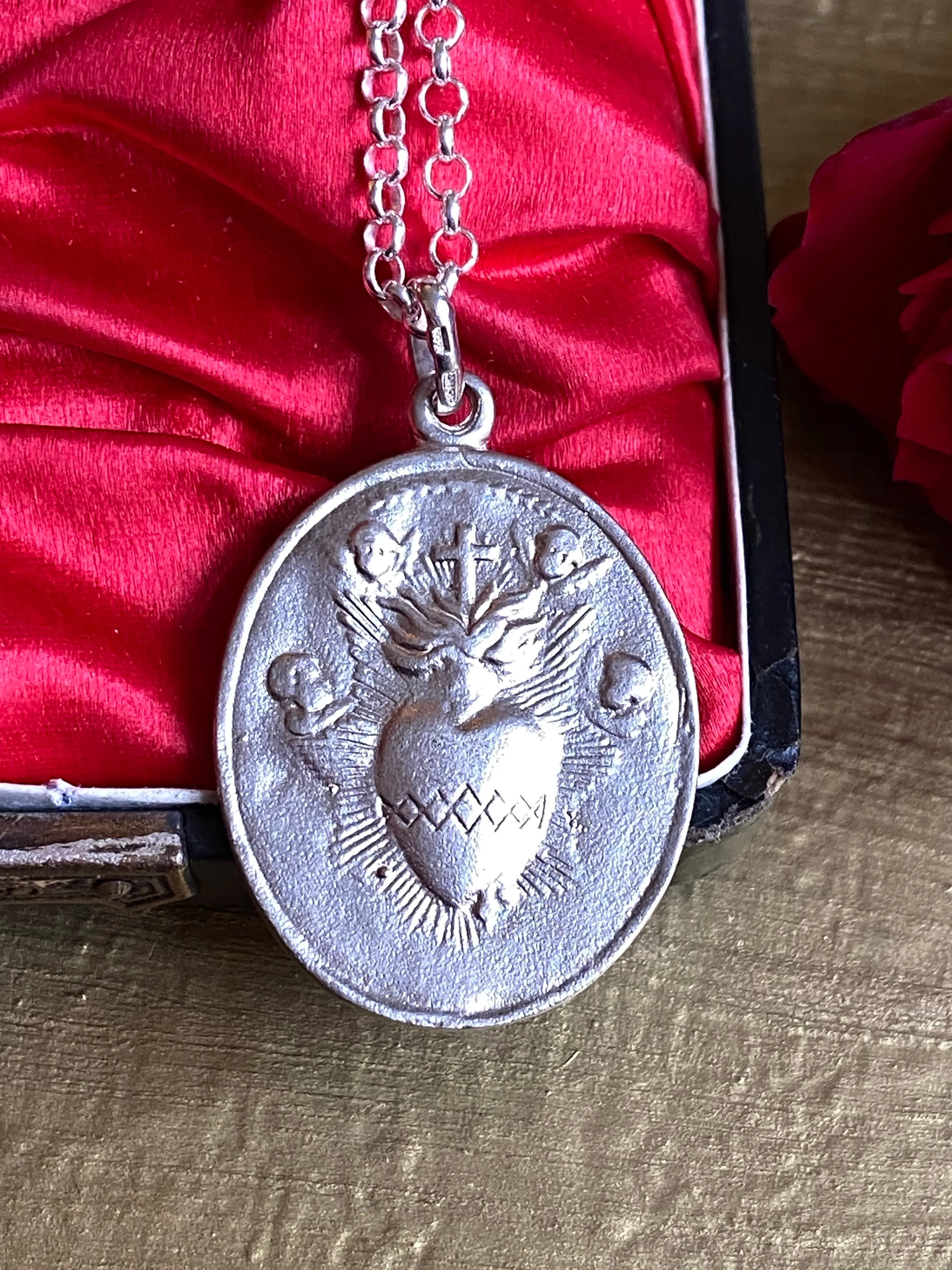 Sacred Heart Medal Necklace