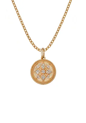 Sethi Couture Athena Diamond Star Medallion Pendant Necklace