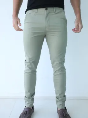 Stretch Chinos - Sage Green