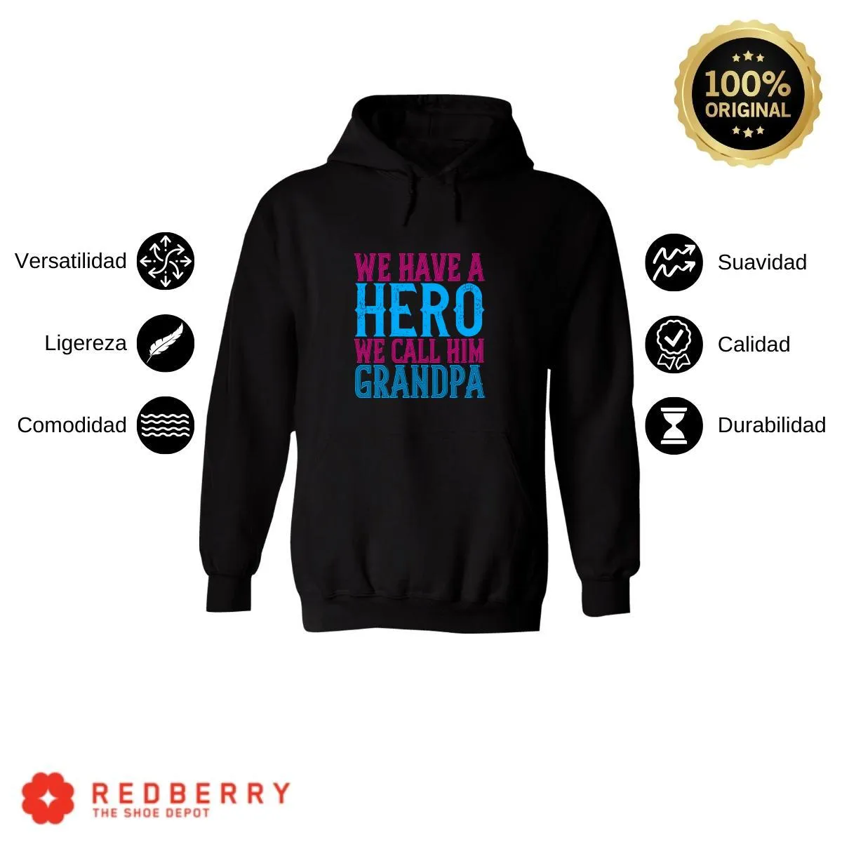 Sudadera Hombre  Hoodie Abuelo Papá Padre Hijo Hija 048