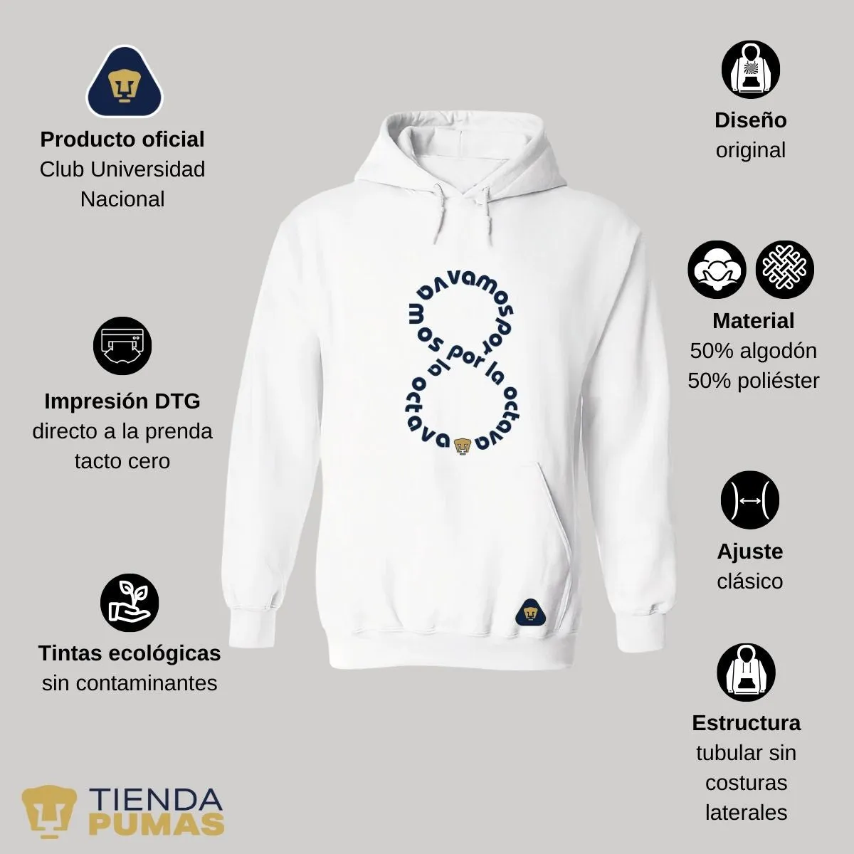 Sudadera Mujer Pumas UNAM octava