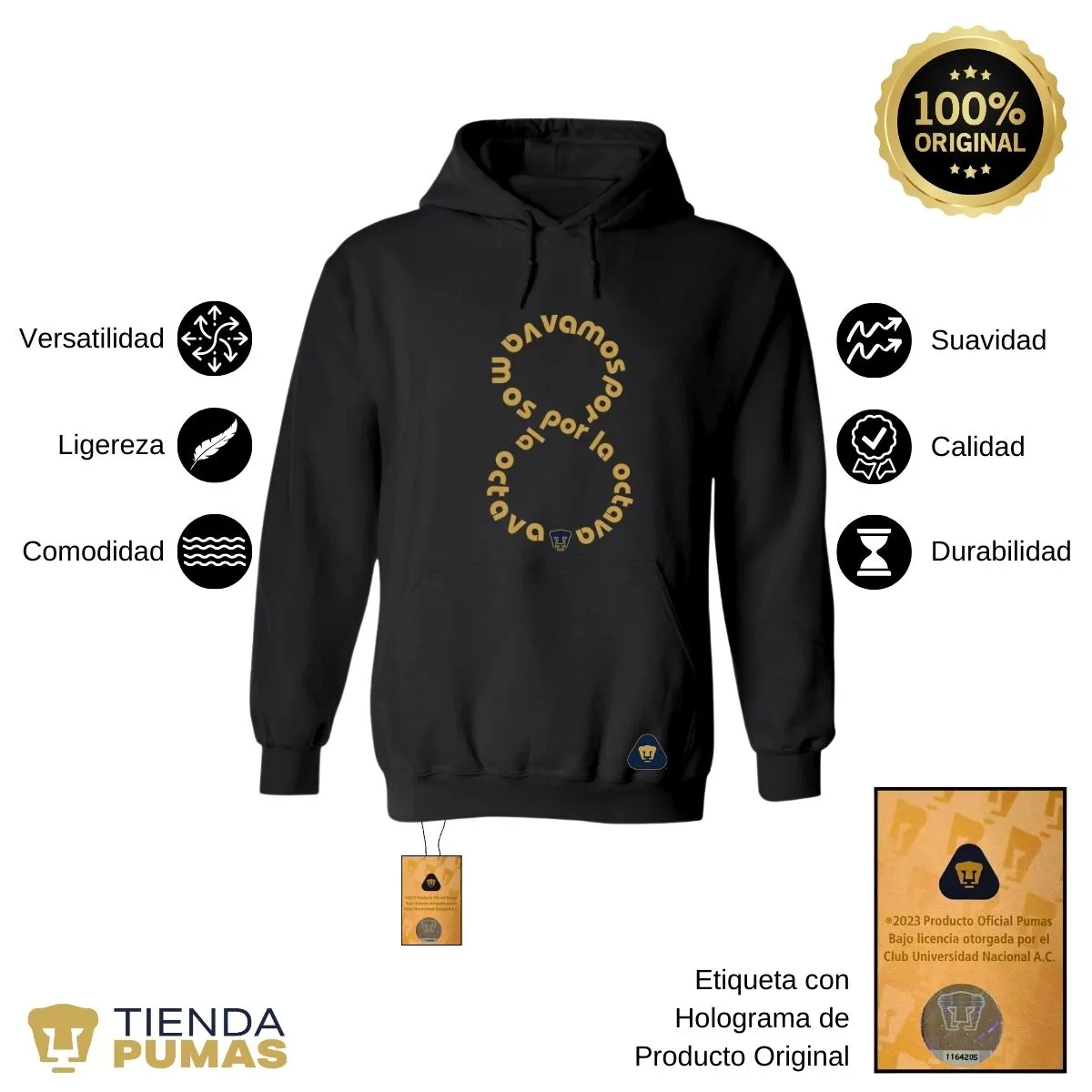 Sudadera Mujer Pumas UNAM octava