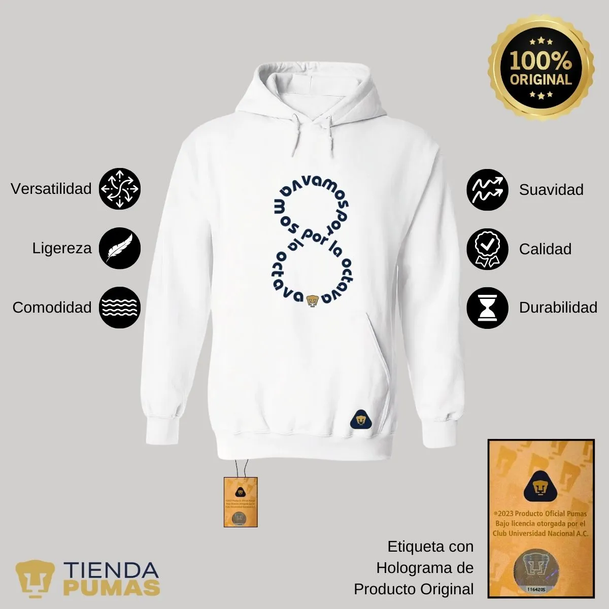 Sudadera Mujer Pumas UNAM octava