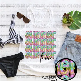 Summer Stack Time Black Script - PNG