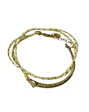 Tina Tiger Braided Yarn Bangle (Citron)