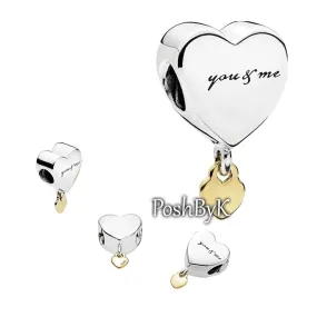 Two Hearts Dangle Charm 796558