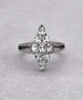 【USA輸入】ヴィンテージ クリア ビジュー リング/Vintage Clear Bijou Ring