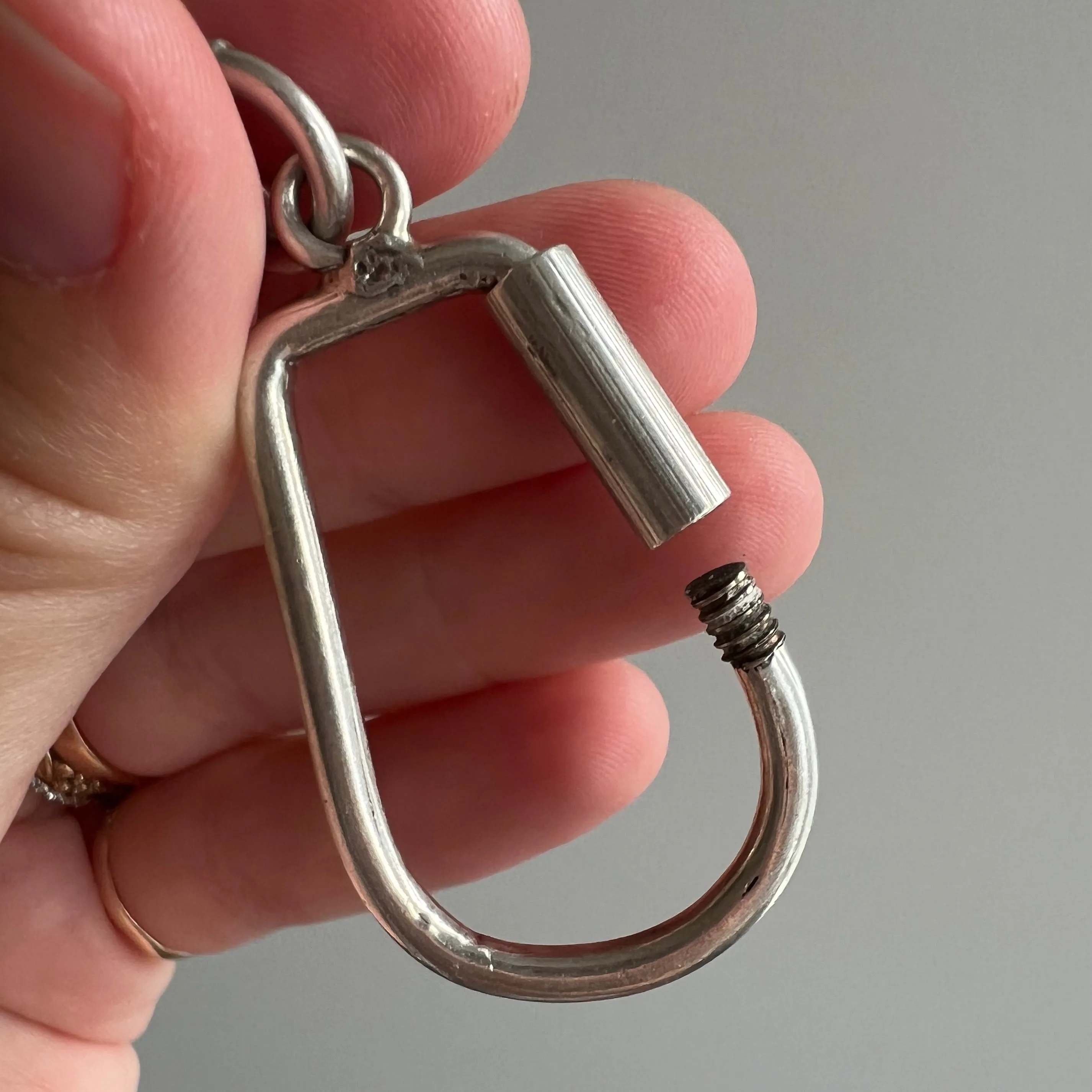 V I N T A G E // connection possibilities / sterling silver carabiner / connector, charm holder or clasp