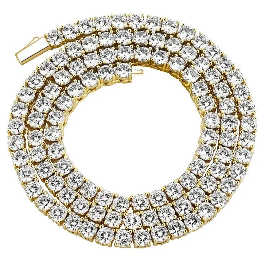 VVS Moissanite Tennis Chain in Gold Vermeil