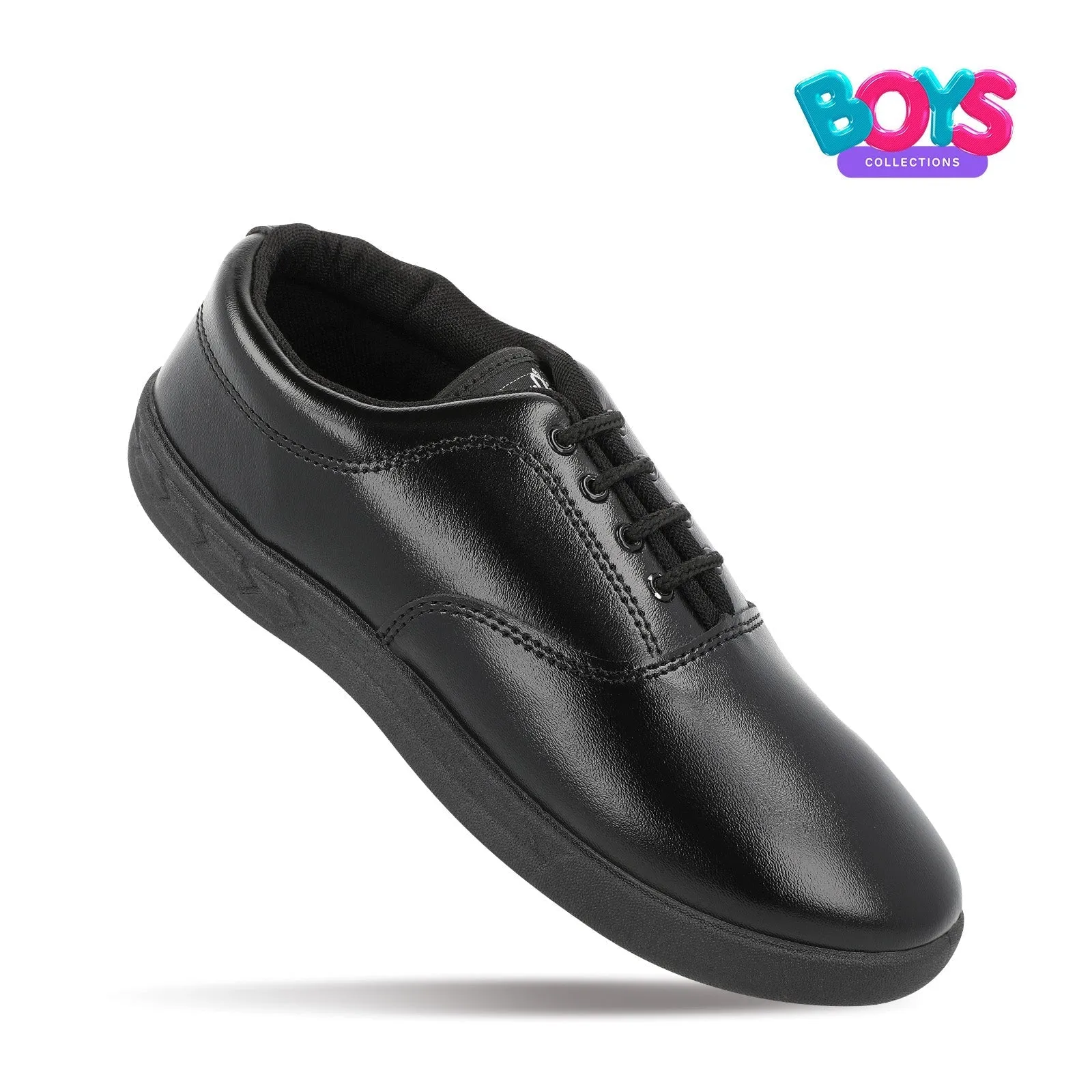 Walkaroo Boys School Shoes - 18902 Black