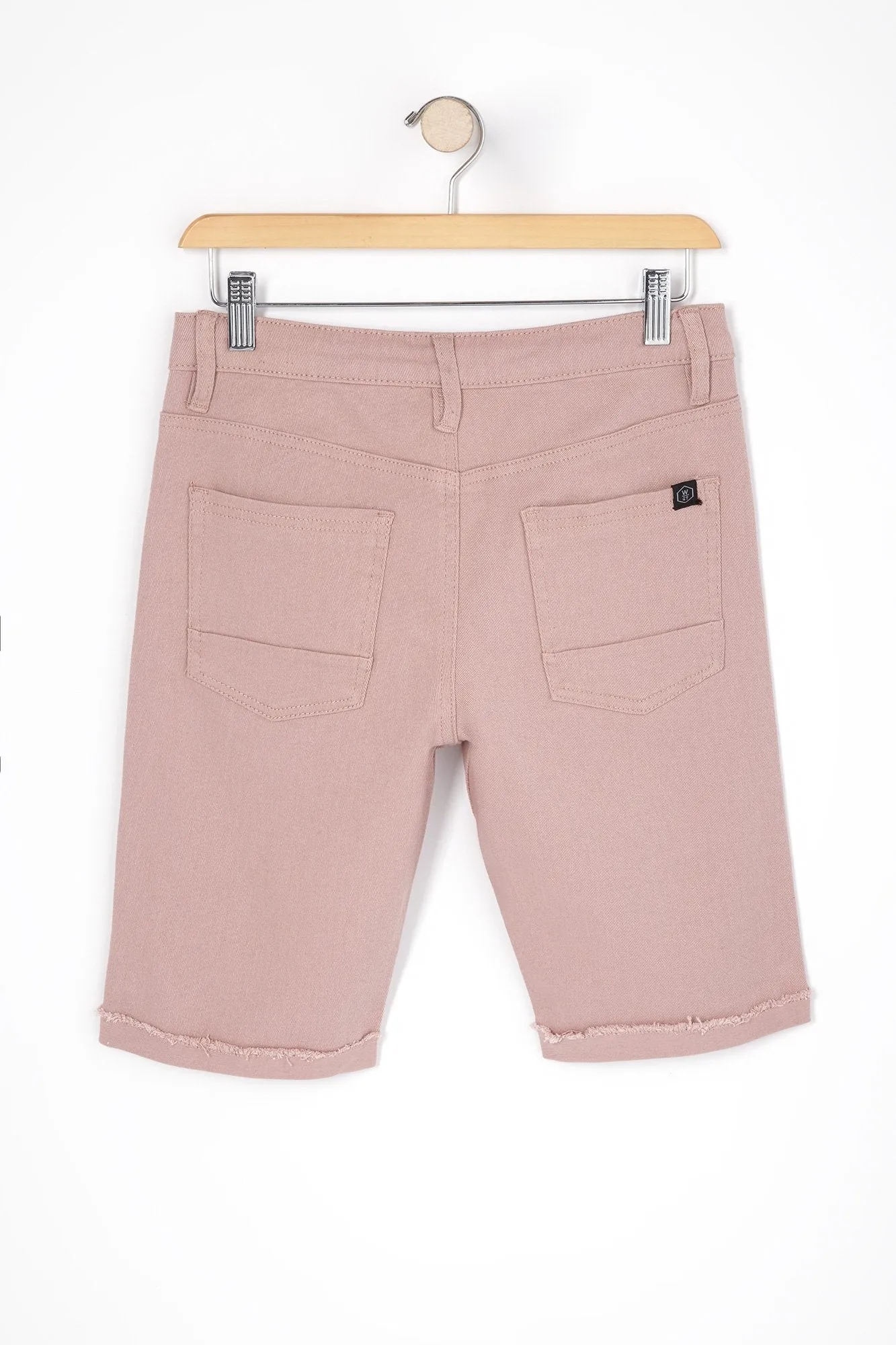 West 49 Youth Cuff Drawstring Pink Denim Shorts