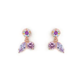 Willow Stud Earrings [Unicorn/Lavender/Pink gems]