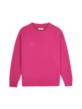 Women's Recycled Cashmere Sweater—tourmaline pink